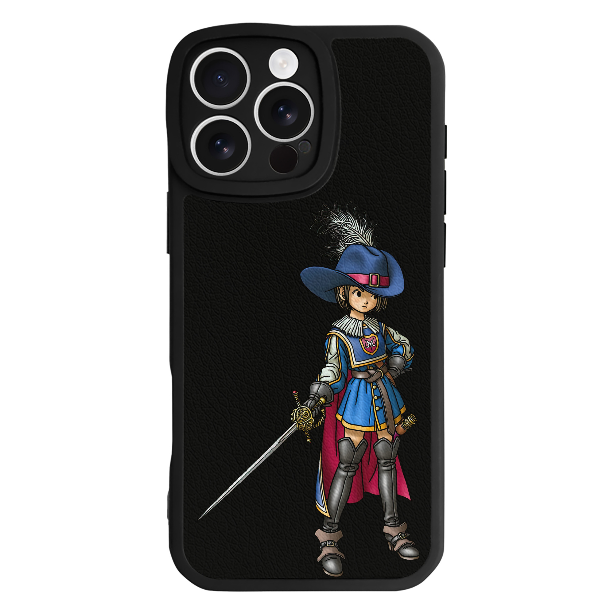 （画像用） ドラゴンクエスト Doragon Kuesuto Dragon Quest 【iPhone 16シリーズ対応】シリコンスマホケース（レザー調） 材質：シリコン